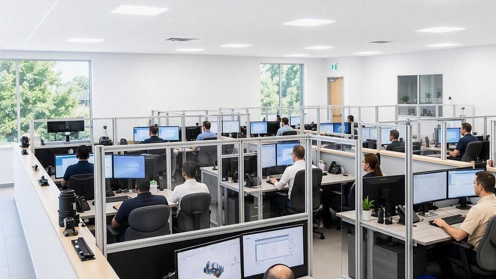 Innovative Automation engineering team developing an automation system concept