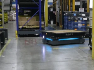Autonomous mobile robot in factory